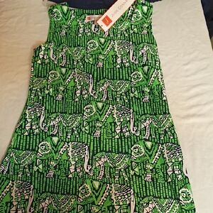 Jude Connally Green Asymmetrical Dress